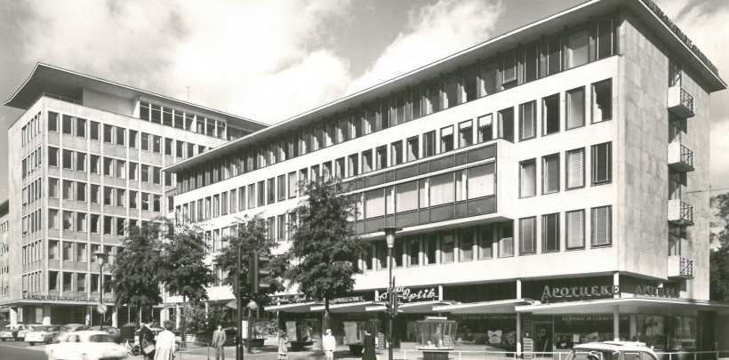 Der Firmensitz der Rentenbank in der Hochstraße in Frankfurt am Main in den 50er Jahren